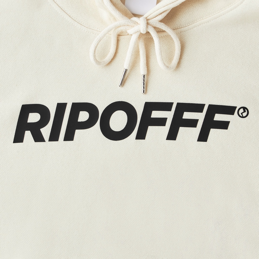 RIPOFFF Basic Logo Hoodie 2.0 - Cream