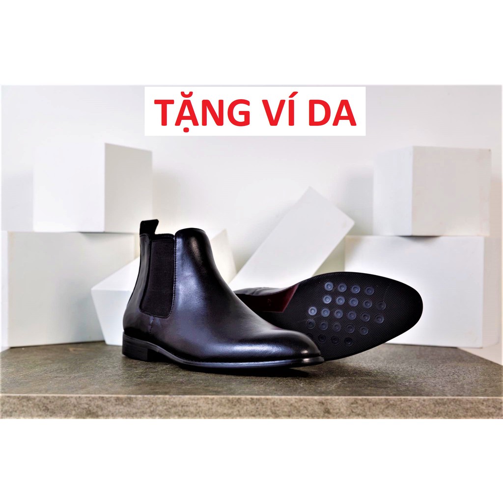 Giày da nam Chelsea Boots Da Pu Cao Cấp Đế Cao Su Êm Cực Bền Made in VIETNAM [Tặng lót Đế] | BigBuy360 - bigbuy360.vn