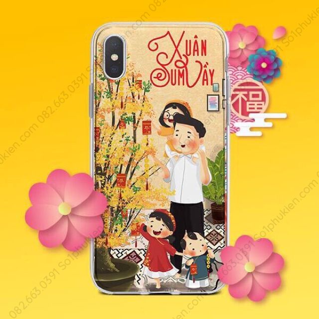 Ốp lưng dẻo in hình Tết Đoàn Viên dành cho các dòng Samsung, Oppo, Vsmart, Vivo
