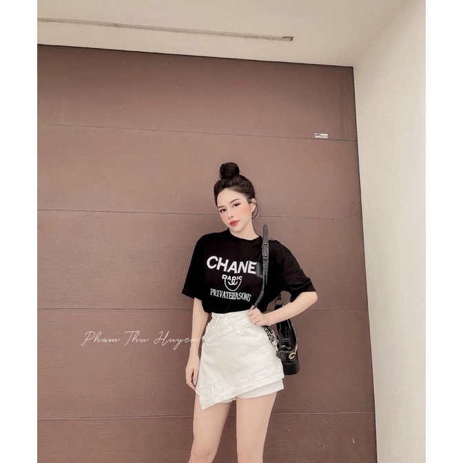 Chân váy kaki tà chéo