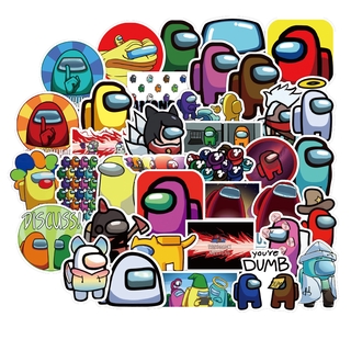 Set 50 miếng dán trang trí chống nước phong cách game among us độc đáo