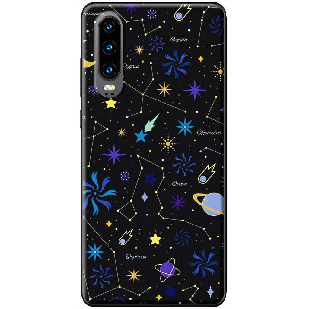 Ốp lưng nhựa dẻo Huawei P30, P30 Pro, P30 Lite Chòm sao ngân hà