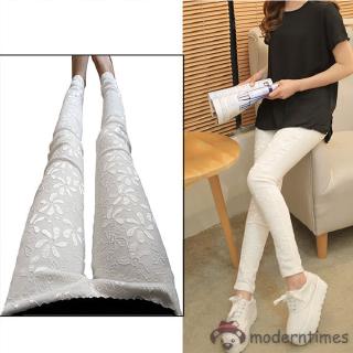 Quần Legging Phối Ren Cho Nữ