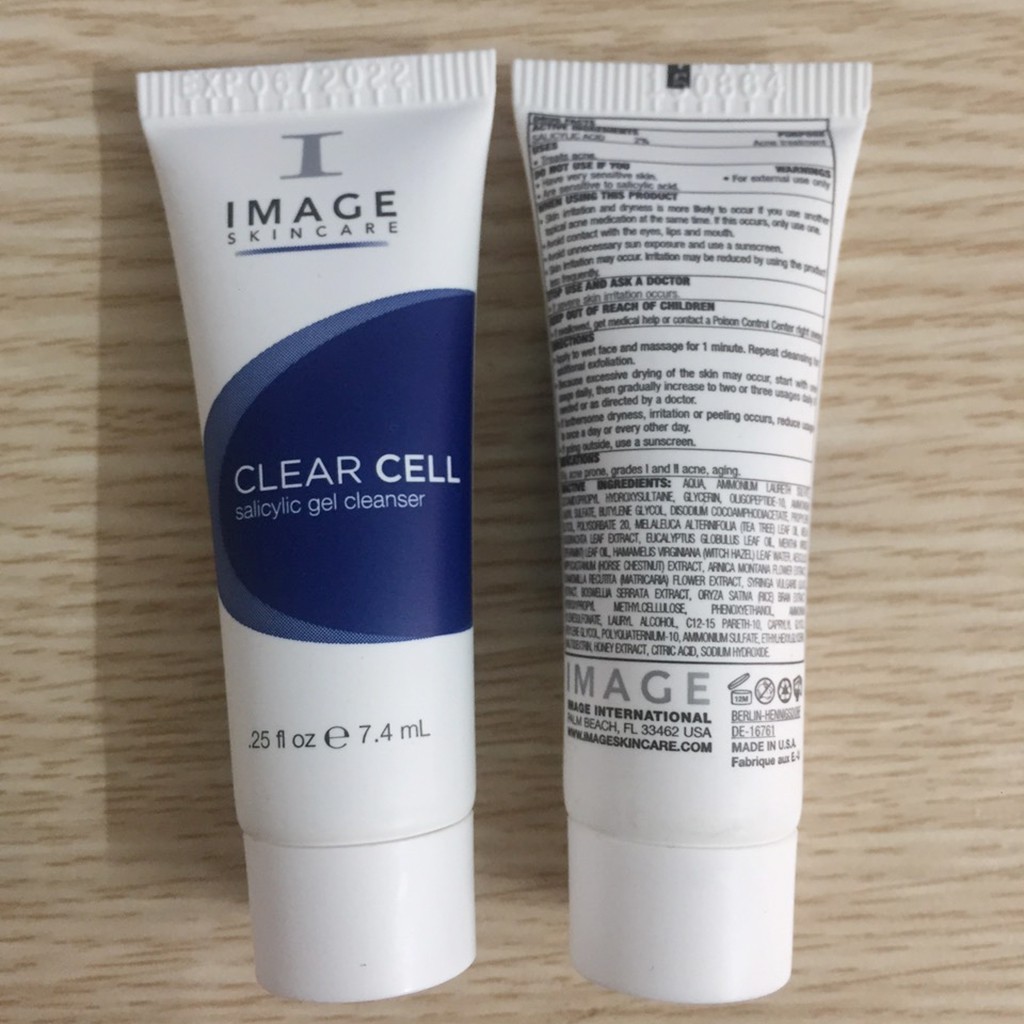 Gel rửa mặt sạch nhờn, ngừa mụn Image Skincare Clear Cell Salicylic Gel Cleanser 7.4 ml | BigBuy360 - bigbuy360.vn