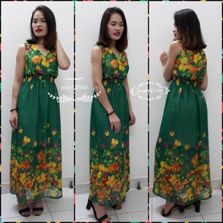 Maxi đắp chéo ngực sát nách, tay ngắn