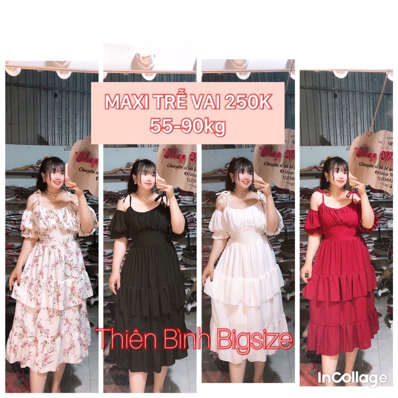 ĐẦM MAXI TRỄ VAI BIGSIZE