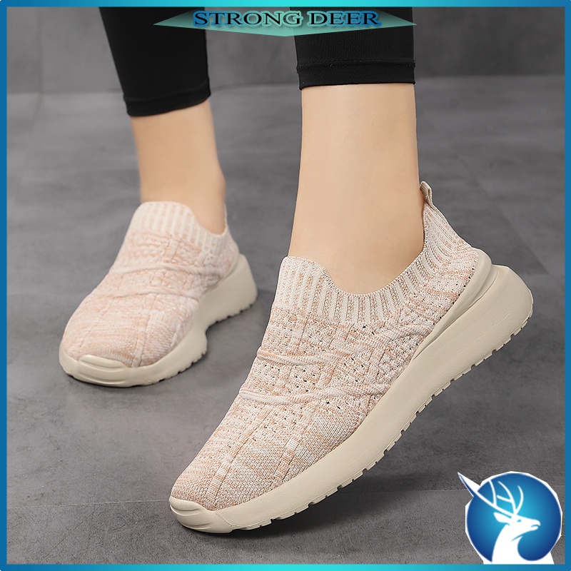 Rẻ Giầy Dày Búp Bê Giày đế Bằng Nữ Đan Móc Size 35-42