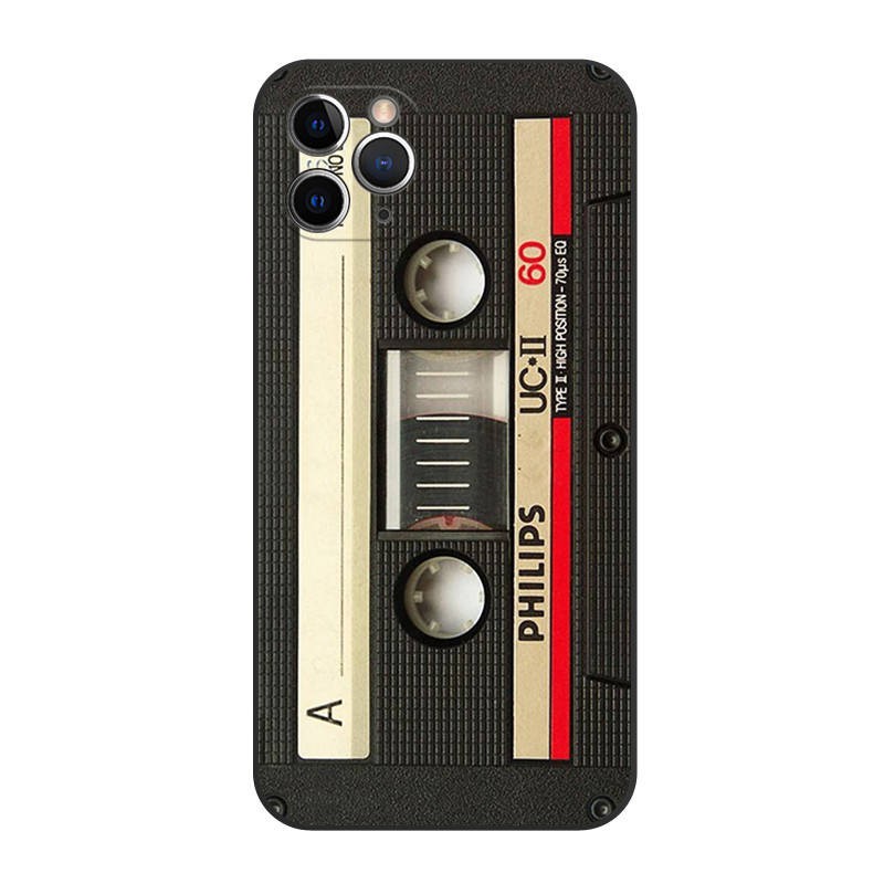 Bao da điện thoại hoài cổ, thương hiệu thời trang, bao mềm chống rơi trí thun ngắn tay