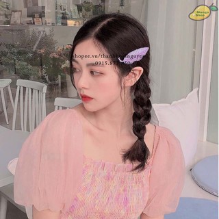 Kẹp tóc hình chiếc lá pastel