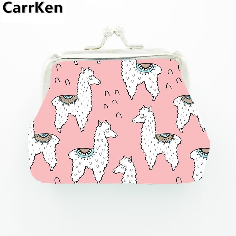Ví CarrKen 11369-205 Đựng Tiền Xu Khóa Sắt Cài Họa Tiết Lạc Đà Phong Cách Âu Mỹ