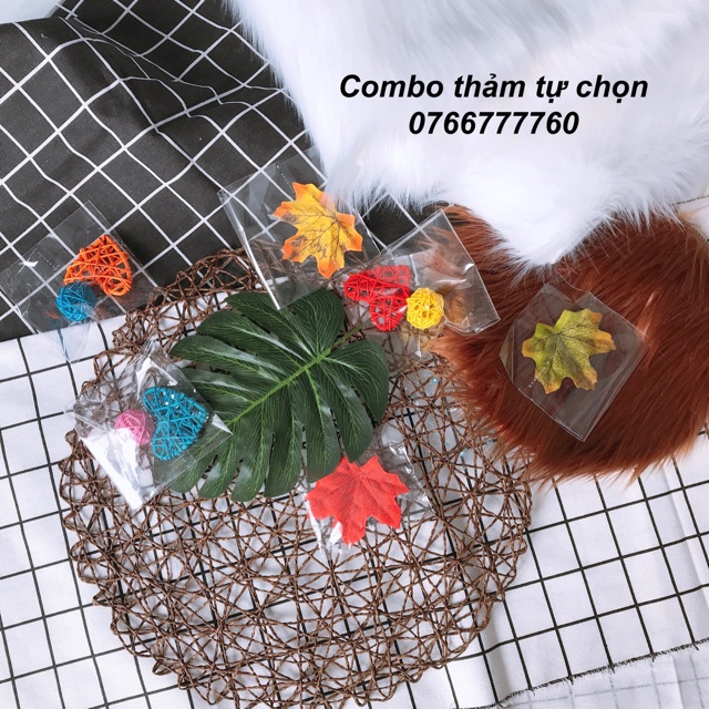 Combo thảm lông chụp ảnh nhiều món