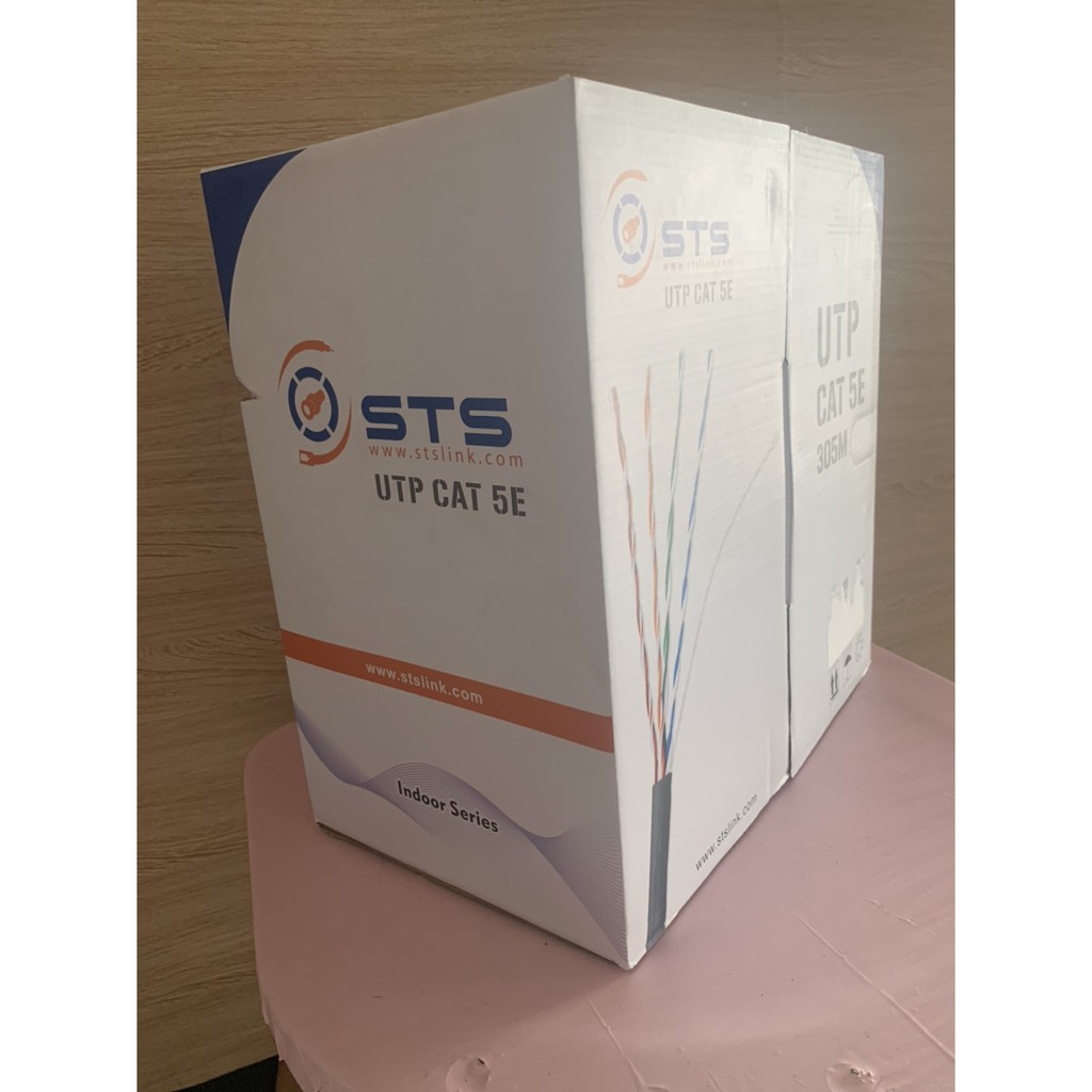 Cáp mạng STS CAT5E BÁN THEO  MÉT – Thích hợp sử dụng cho camera Analog, AHD, CVI, TVI, IP, hệ thống mạng, tổng đài