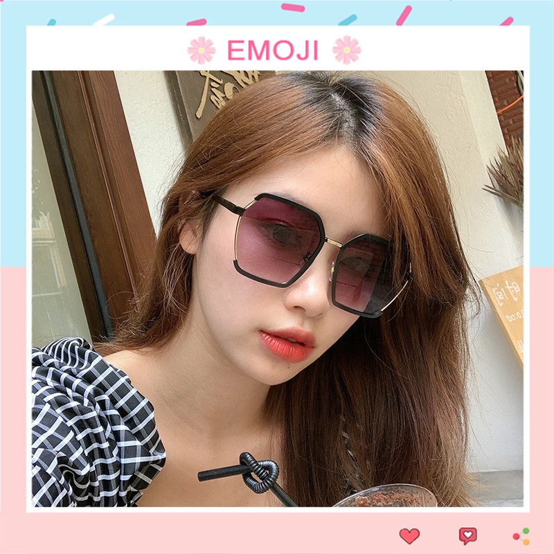 Kính mát nữ cao cấp phong cách Hàn Quốc sang chảnh chống tia UV cực hot 2021 EMOJI 051