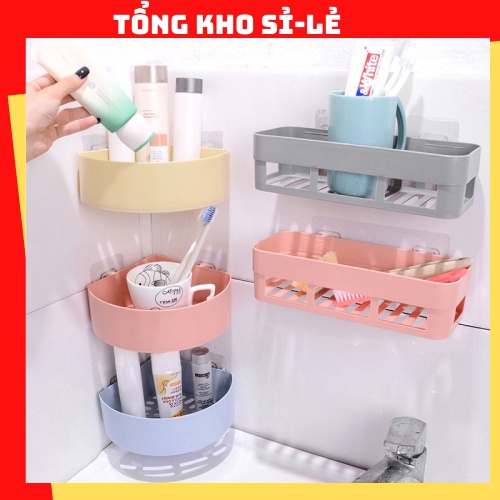 Kệ Dán Tường Để Đồ Nhà Tắm, Kệ Góc Dán Tường Hình Chữ Nhật Để Đồ Đa Năng 88230 TỔNG KHO SỈ 88