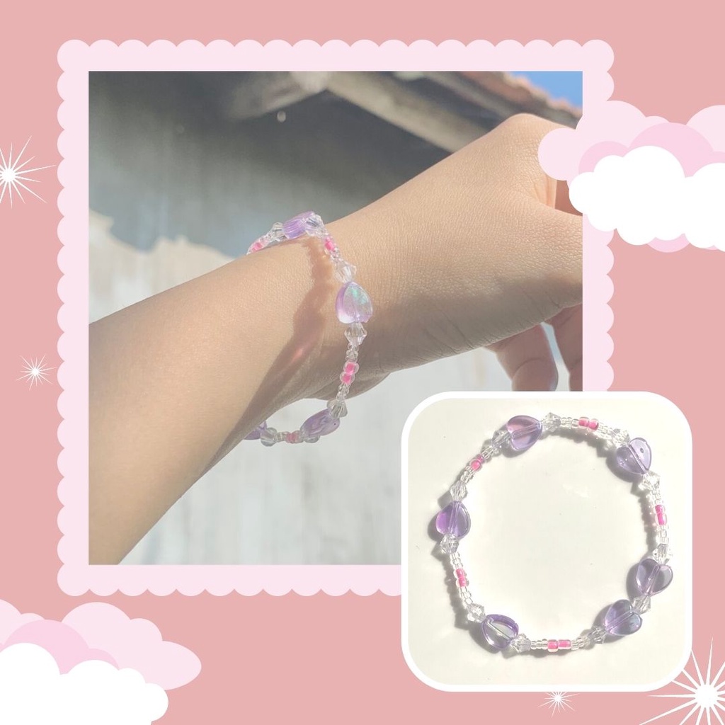 Vòng tay nữ hạt cườm pastel handmade hot trend dễ thương