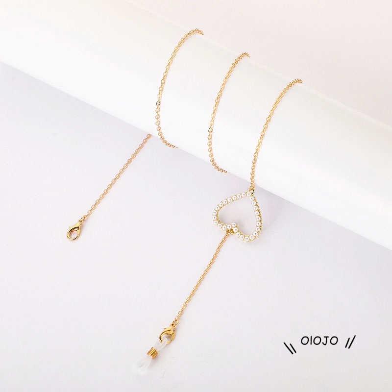 Dây đeo mắt kính chống thất lạc đính ngọc trai thời trang