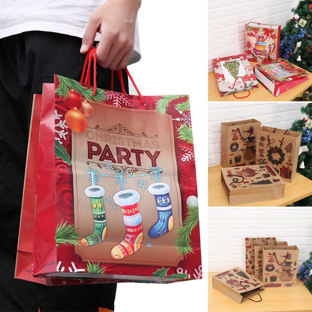 1 Túi Giấy Đựng Quà Giáng Sinh / Cưới Họa Tiết Ông Già Noel / Người Tuyết