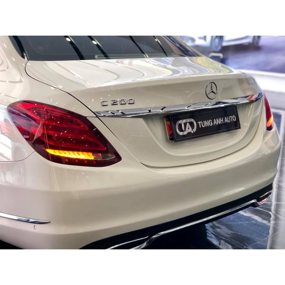 Decal tem chữ inox dán đuôi xe ô tô Mercedes C200 và C300 - HÀNG CÓ SẴN