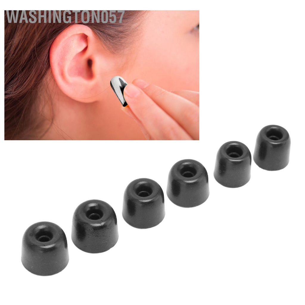 Có thể bán buôn 6 miếng mút Memory Foam Ear Tips Thoải mái cách ly tiếng ồn 4.1mm Đường kính bên trong Nút tai thay thế cho hầu hết các loại nghe Washington057 Hàng giao ngay