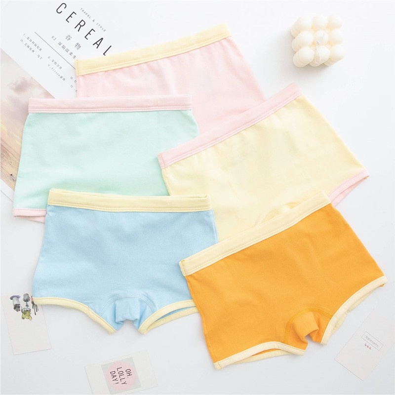 Quần Lót Boxer Cotton In Họa Tiết Hoạt Hình Dễ Thương Thoải Mái Cho Bé Gái 3-12 Tuổi