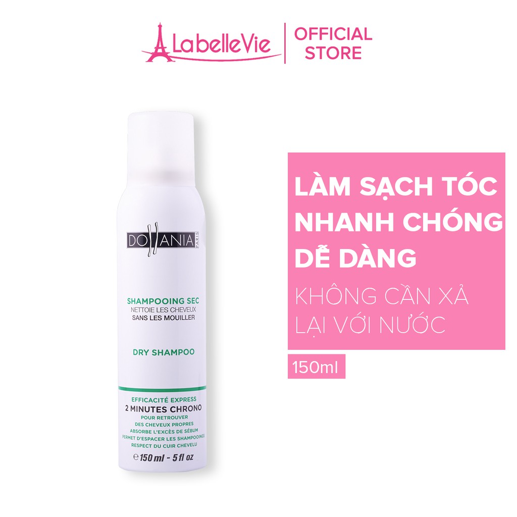 Dầu gội khô cao cấp Dollania Shampooing Sec Dry Shampoo dành cho tóc dầu, cho mái tóc bồng bềnh 150ml