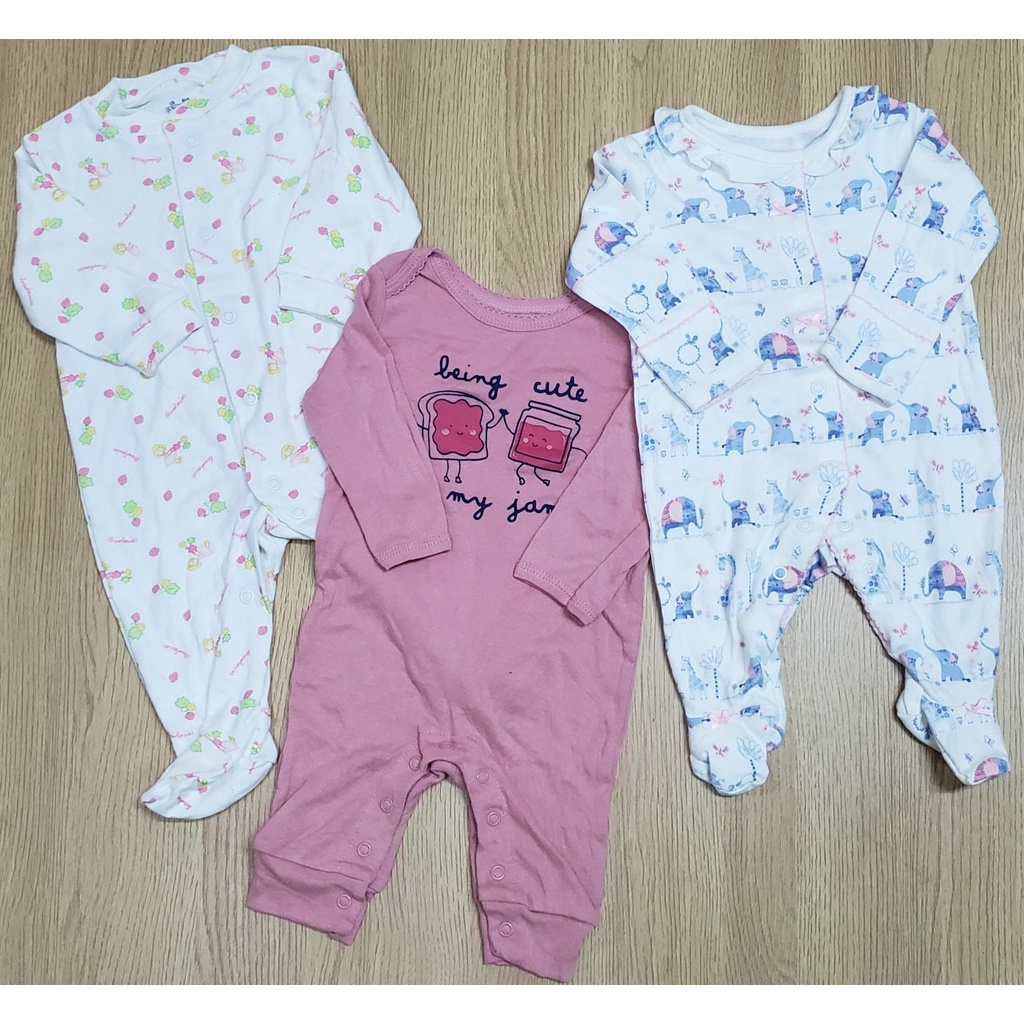 Body dài ngủ Bigbaby bé gái 0-24M, chất liệu thun cotton mềm mát xuất dư xịn carter
