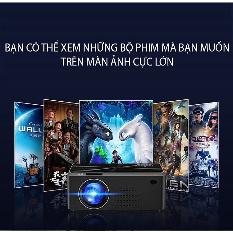 [ Chính hãng ] Máy Chiếu Mini Chuyên Dùng Cho Gia Đình, Văn Phòng Nhỏ W2 HĐH Android 6.0 Độ Phân Giải Hỗ Trợ 1920x1080P