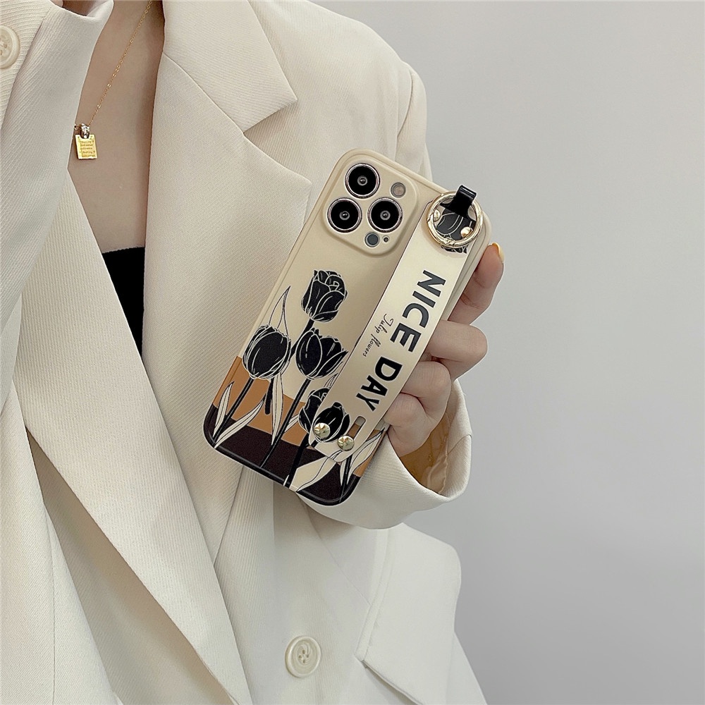 Ôp Điện Thoại tpu Silicon Hình Hoa tulip Cho iphone 15 14 13 12 11 pro max 13pro 12pro 14pro 15pro 15promax x xs max xr 7 8 plus Ốp