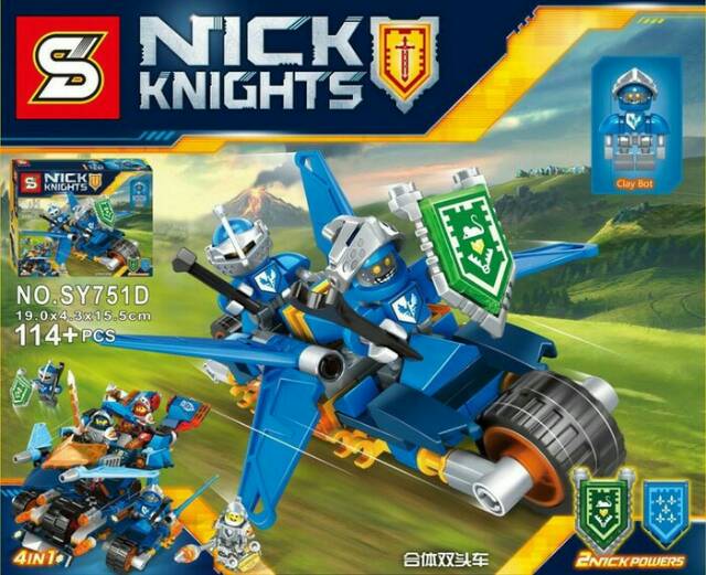 Set 4 Mô Hình Nhân Vật Game Nexo Knights Sy 751 Chất Lượng Cao