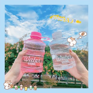 BÌNH ĐỰNG NƯỚC NHỰA WATER 650ML CÓ TAY CẦM