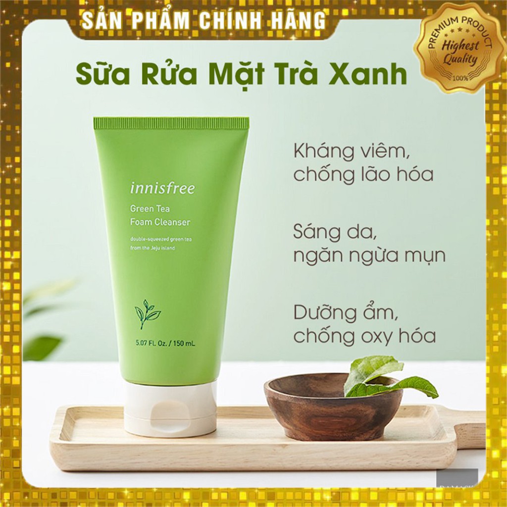 Sữa rửa mặt inisfree green tea, sữa rửa mặt sạch bụi 150ml mã MP50 | BigBuy360 - bigbuy360.vn