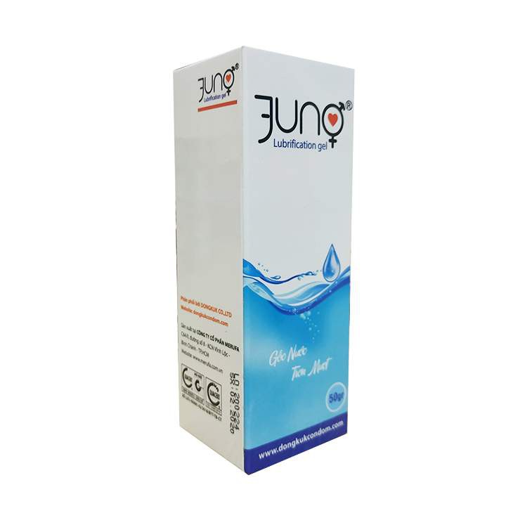 Gel bôi trơn JUNO, tinh chất gốc nước mát lạnh tạo độ ẩm, trơn đảm bảo an toàn cho da, tube - 50gr - Soleil Home