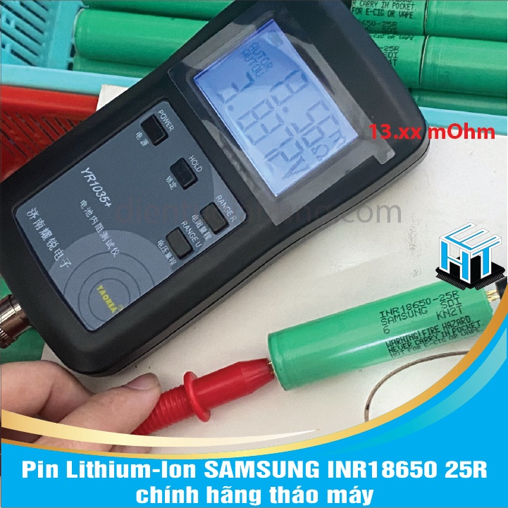 Pin Lithium-Ion SAMSUNG INR18650 25R chính hãng tháo máy