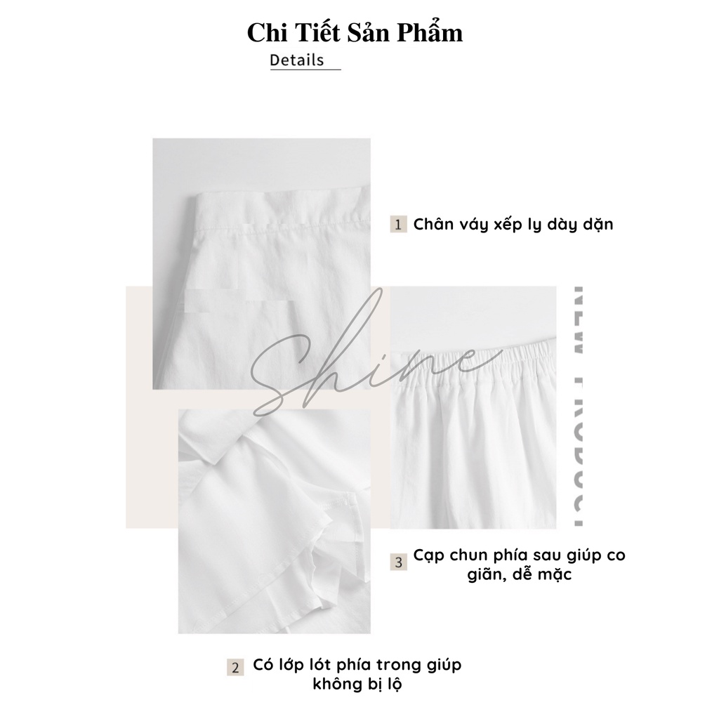 Chân váy tennis ngắn xếp ly dáng xòe thời trang nữ hàng cao cấp cỡ lớn