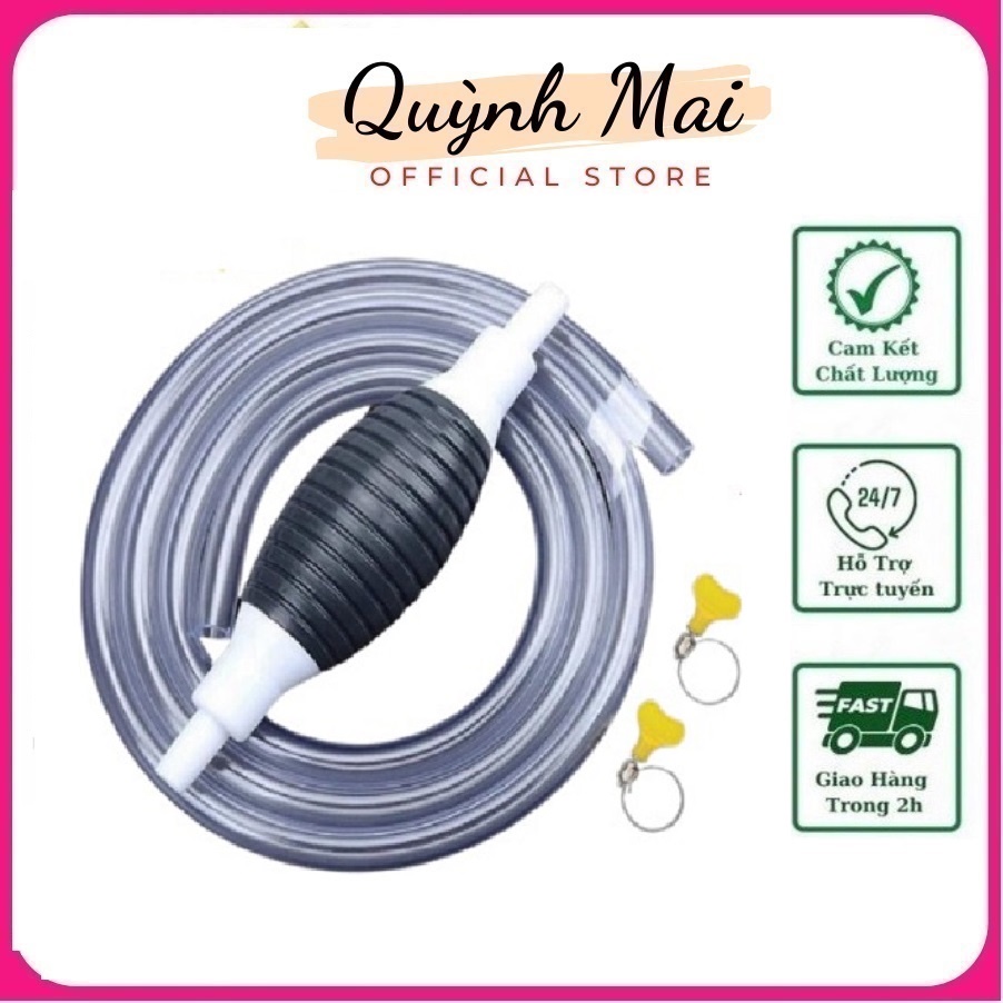 Ống hút xăng dầu chất lỏng bóp tay dài 1m tiện lợi