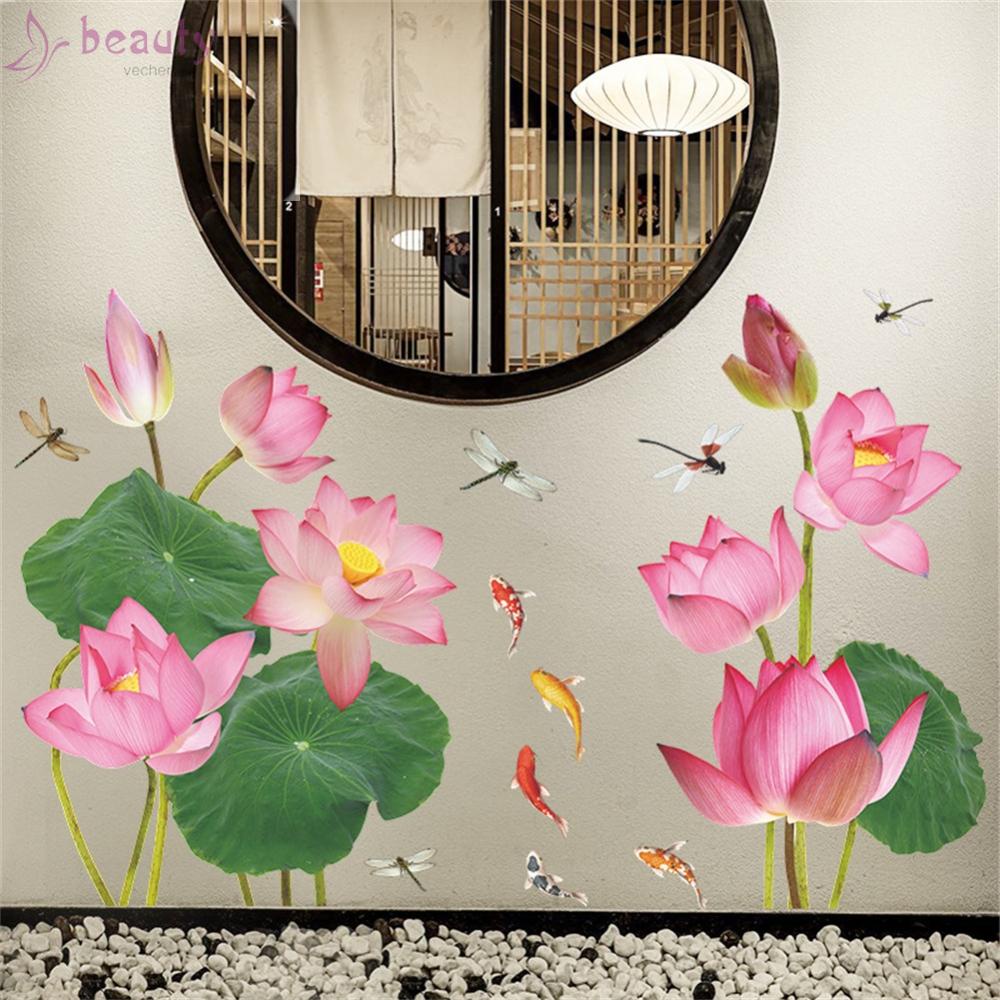 Decal Dán Tường Hình Hoa Sen
