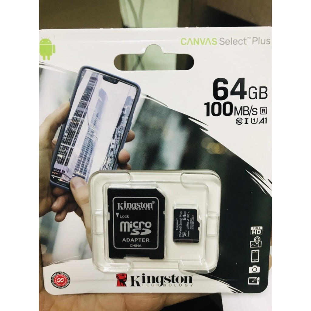 Thẻ Nhớ MicroSD Kingston 64GB Class 10 100Mbs