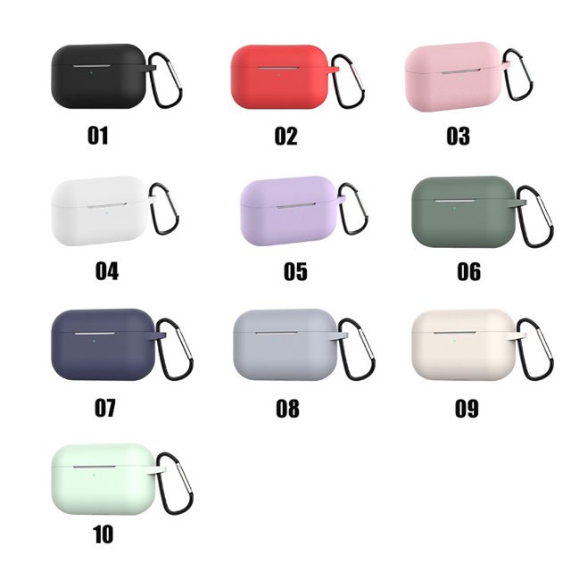 Vỏ Ốp Case Bảo Vệ Tai Nghe Airpods Pro - Bao đựng tai nghe không dây Bluetooth Đủ bộ móc khóa