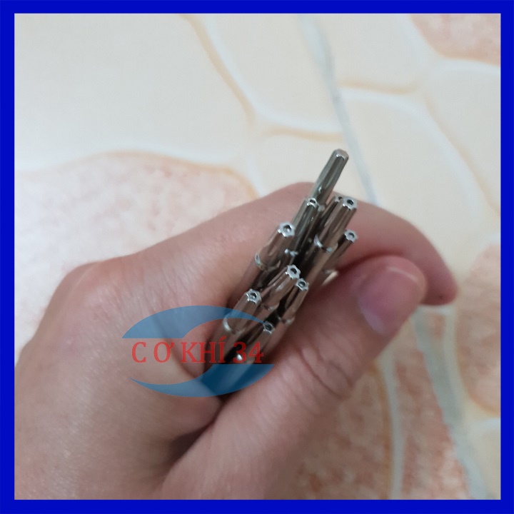 Mũi vít hoa thị T10 có lỗ chuôi lục giác dài 100mm hãng Broppe