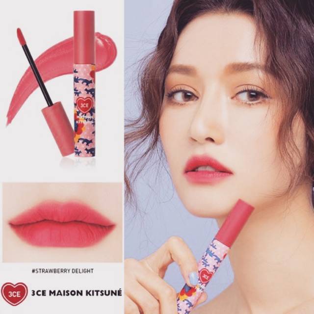 Son Kem 3CE Maison Kitsune Velvet Lip Tint.