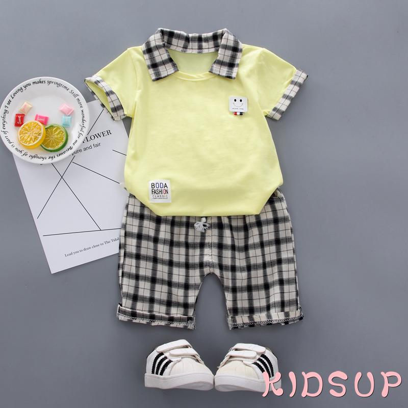 Set Áo Thun Polo Tay Ngắn &amp; Quần Short Cho Bé Trai