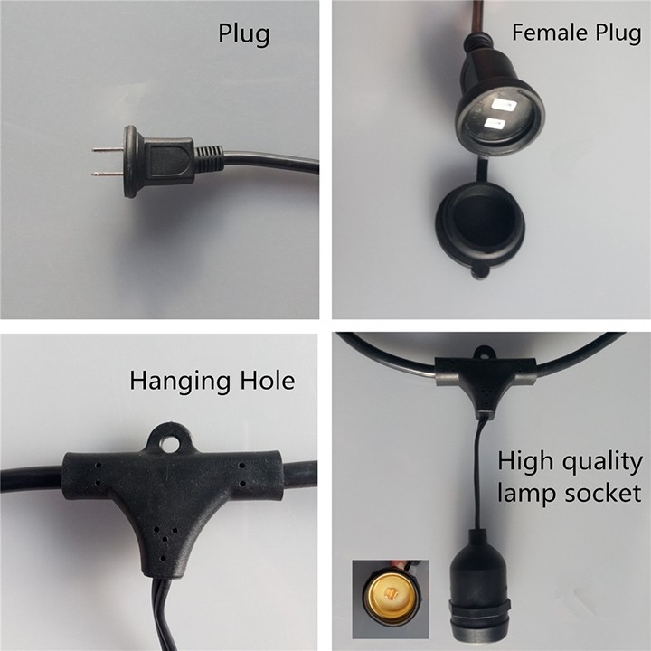 [ Hàng loại 1 ] Dây đèn Ping Pong chống nước chuyên ngoài trời đuôi E27 trang trí noel, giáng sinh, TẾT | BigBuy360 - bigbuy360.vn