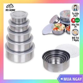 [SIÊU RẺ] Bộ Thố Lạnh Inox 5 Món ANHOME , Bộ 5 Hộp Đựng Thực Phẩm Inox Có Nắp Đậy Cao Cấp