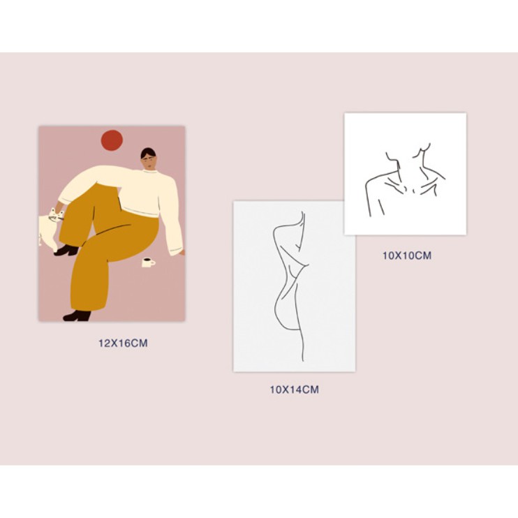 (Tặng sticker) Set Postcard decor tường, ảnh trang trí phòng nghệ thuật trừu tượng | BigBuy360 - bigbuy360.vn