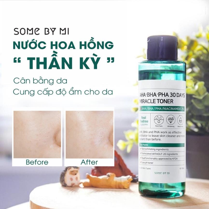 Nước Hoa Hồng Giảm Mụn Some By Mi AHA-BHA-PHA 30 Days Miracle Toner 150ml