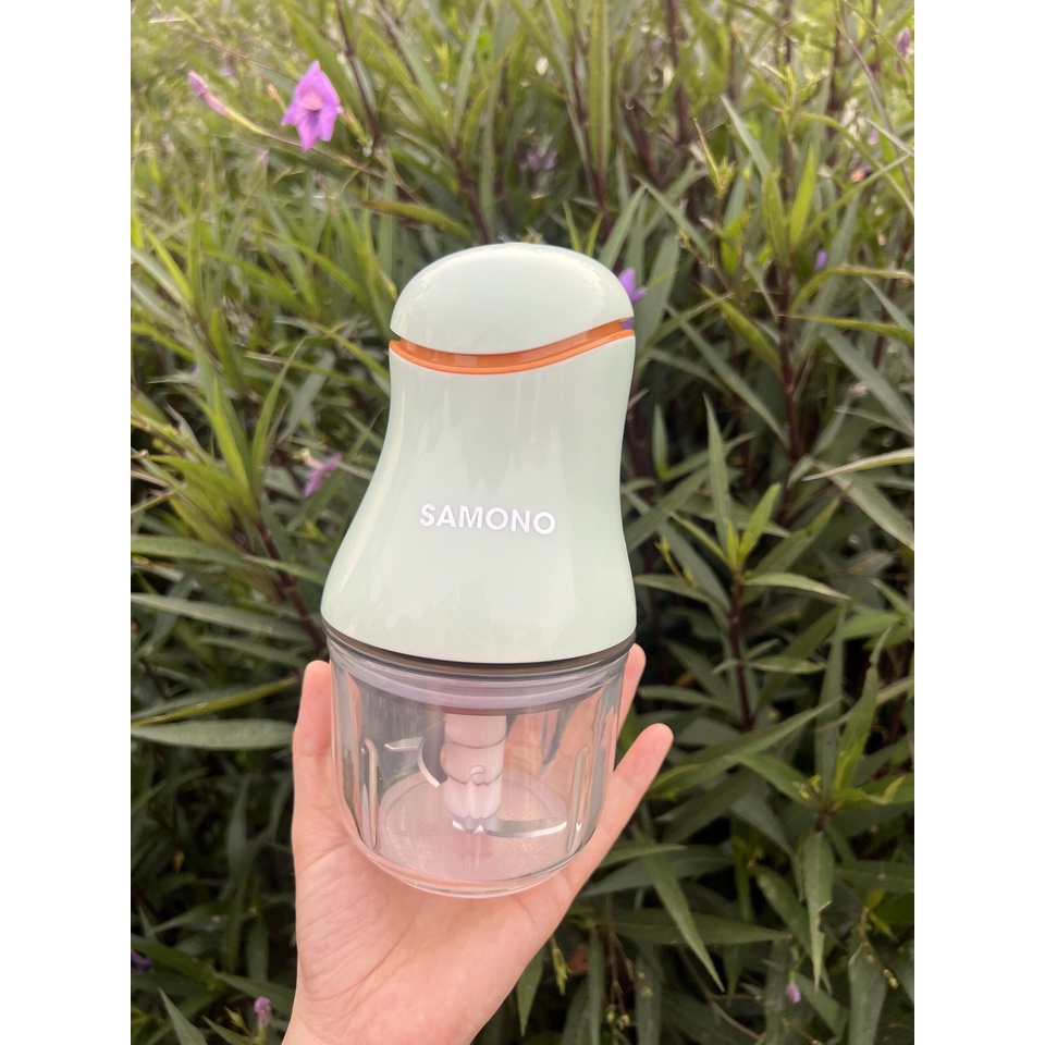 Máy Xay Đa Năng Mini Samono SW099 - Xay Tỏi Ớt, Rau Củ Quả Cối Thủy Tinh - Hàng Chính Hãng