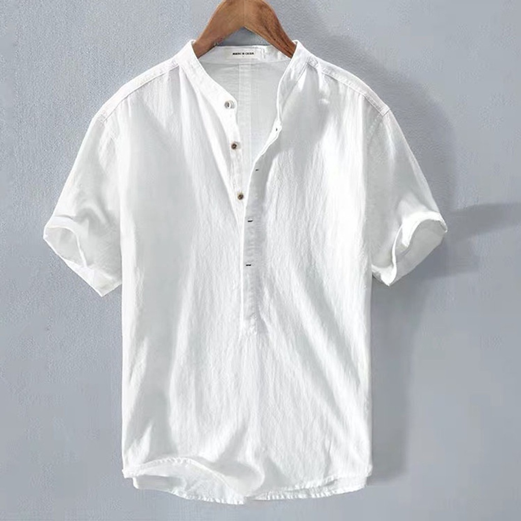(TỔNG KHO LÂM ANH CHUYÊN SỈ) Áo đũi nam cổ tàu năm khuy phong cách trẻ