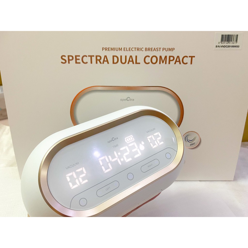 MÁY HÚT SỮA SPECTRA DUAL COMPACT tặng kèm bộ cúp rảnh tay và hộp túi trữ sữa