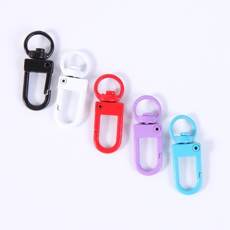1 Móc Khóa Hình Chữ U Xoay 360 Độ Bằng Kim Loại Chuyên Dụng Cho Gắn Chìa Khóa DIY