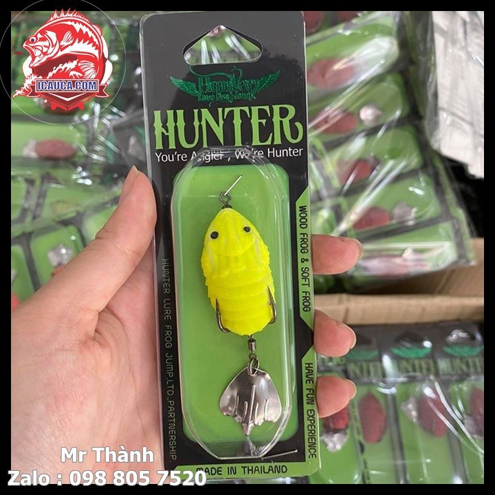 Mồi nhai giả câu lure Hunter V4 3.8cm 7g chuyên câu cá lóc hiệu quả cao